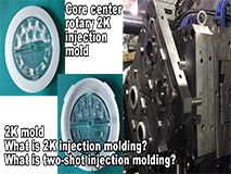 What is 2 K molding? What is core center rotating two-color mold?